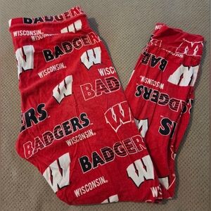 Concepts sport sleepwear Wisconsin Badgers adult large pj bottoms with cuffs.